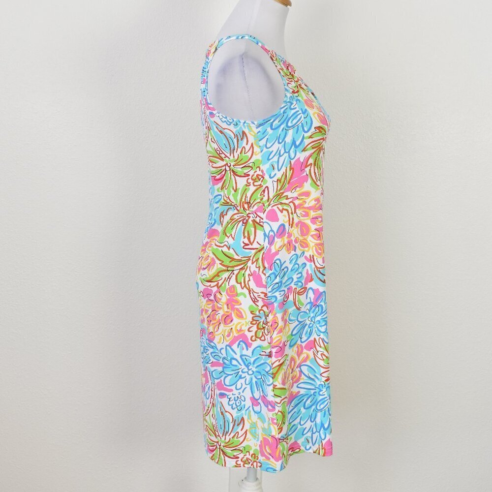 Barbara Gerwit Floral Nylon Halter Keyhole Dress - S - Picture 6 of 8